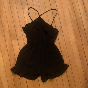 High-neck romper